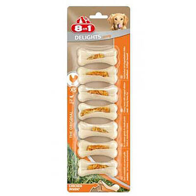 8 In 1 Delights Köpek İçin Ağız Bakım Kemiği Xs 7Adet 140 Gr 8 In 1 Delights Köpek İçin Ağız Bakım Kemiği Xs 7Adet 140 Gr