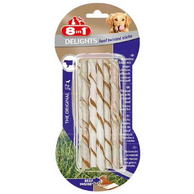 8 In 1 Delights Twisted Biftekli Burgu Ağız BakımKemiği 55 Gr 8 In 1 Delights Twisted Biftekli Burgu Ağız BakımKemiği 55 Gr