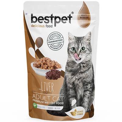 BestPet Adult Jelly Pouch Ciğerli Kedi Maması 85 Gr BestPet Adult Jelly Pouch Ciğerli Kedi Maması 85 Gr