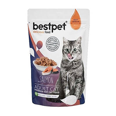 BestPet Adult Jelly Pouch Somonlu Kedi Maması 85 Gr BestPet Adult Jelly Pouch Somonlu Kedi Maması 85 Gr