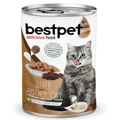 Bestpet Ciğerli Parça Etli Ve SosluYetişkin Kedi Konservesi 400 Gr Bestpet Ciğerli Parça Etli Ve SosluYetişkin Kedi Konservesi 400 Gr