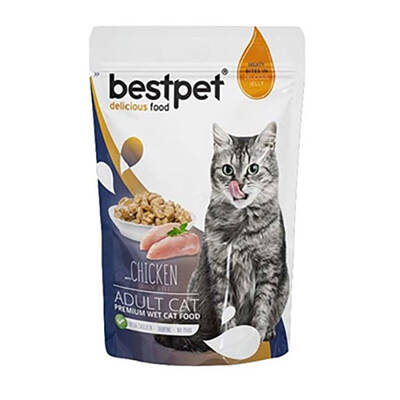 Bestpet Tavuk Etli Yetişkin Kedi Pouch Konserve 85 Gr Bestpet Tavuk Etli Yetişkin Kedi Pouch Konserve 85 Gr