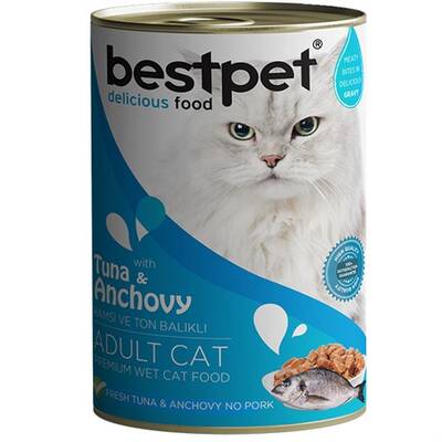 Bestpet Ton Balıklı ve Hamsili Gravy Yetişkin Kedi Konservesi 400 Gr Bestpet Ton Balıklı ve Hamsili Gravy Yetişkin Kedi Konservesi 400 Gr