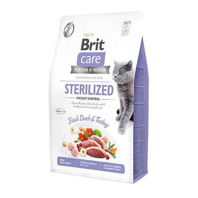 Brit Care Hipoalerjenik Sterilized Ördek ve Hindili Tahılsız Kısırlaştırımış Kedi Maması 2 Kg Brit Care Hipoalerjenik Sterilized Ördek ve Hindili Tahılsız Kısırlaştırımış Kedi Maması 2 Kg