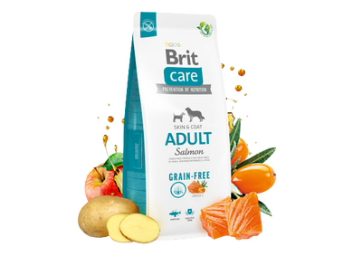 Brit Care Skin & Coat Tüm Irklar için Somonlu Tahılsız Yetişkin Köpek Maması 12 Kg Brit Care Skin & Coat Tüm Irklar için Somonlu Tahılsız Yetişkin Köpek Maması 12 Kg