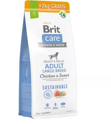Brit Care Sustainable Adult Large Breed Yetişkin Köpek Maması Tavuklu & Larvalı 12 + 2 Kg Brit Care Sustainable Adult Large Breed Yetişkin Köpek Maması Tavuklu & Larvalı 12 + 2 Kg