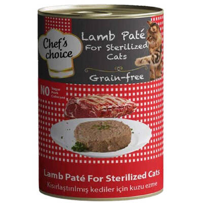 Chefs Choice Kedi Kuzu Etli Ezme Kısırlaştırılmış Konserve 400 Gr Chefs Choice Kedi Kuzu Etli Ezme Kısırlaştırılmış Konserve 400 Gr