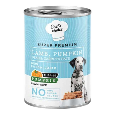 Chefs Choice Kuzu Etli Ve Balkabaklı Kıyılmış Yavru Köpek Konservesi 400 Gr Chefs Choice Kuzu Etli Ve Balkabaklı Kıyılmış Yavru Köpek Konservesi 400 Gr