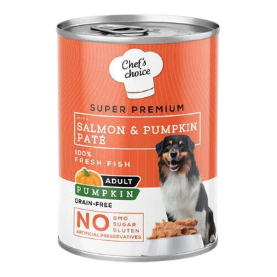Chefs Choice Somon Balıklı Ve Balkabaklı KıyılmışYetişkin Köpek Konservesi 400 Gr Chefs Choice Somon Balıklı Ve Balkabaklı KıyılmışYetişkin Köpek Konservesi 400 Gr