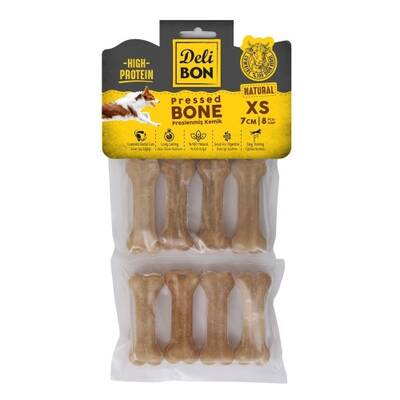 Delibon Deri Press Köpek Kemik 7Cm Xs Boy 8Li Paket Naturel Delibon Deri Press Köpek Kemik 7Cm Xs Boy 8Li Paket Naturel