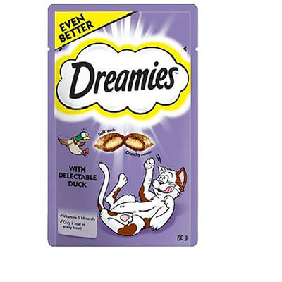 Dreamies İçi Dolgulu Ördekli Kıtır Kedi Ödülü 60 G 60 Gr Dreamies İçi Dolgulu Ördekli Kıtır Kedi Ödülü 60 G 60 Gr