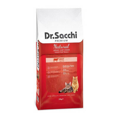 Dr.Sacchi Premium Natural Biftekli Yetişkin Kuru Kedi Maması 15 Kg Dr.Sacchi Premium Natural Biftekli Yetişkin Kuru Kedi Maması 15 Kg