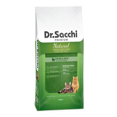 Dr.Sacchi Premium Natural Kuzulu Ve Pirinçli Yetişkin Kedi Mamasi 15 Kg Dr.Sacchi Premium Natural Kuzulu Ve Pirinçli Yetişkin Kedi Mamasi 15 Kg