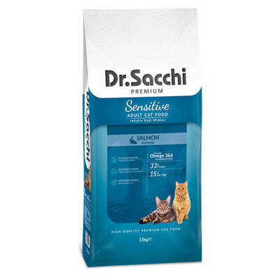 Dr.Sacchi Premium Sensitive Salmon Yetişkin Kedi Mamasi 15kg Dr.Sacchi Premium Sensitive Salmon Yetişkin Kedi Mamasi 15kg