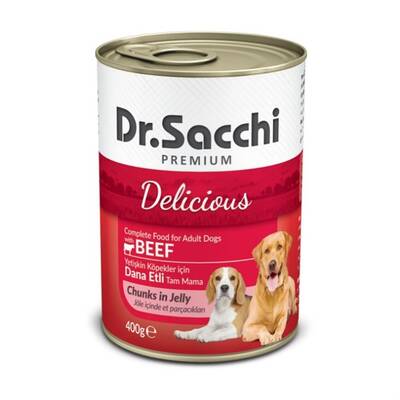 Dr.Sacchi Sığır Etli Yetişkin Köpek Konservesi 400gr Dr.Sacchi Sığır Etli Yetişkin Köpek Konservesi 400gr