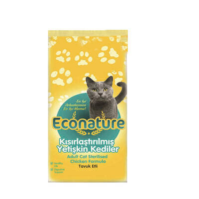Econature Tavuklu Kısırlaştırılmış Yetişkin Kedi Maması 15 Kg Econature Tavuklu Kısırlaştırılmış Yetişkin Kedi Maması 15 Kg