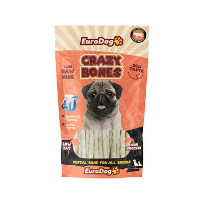 EuroDog Crazy Bone Sütlü Burgu Çubuk 20 Li EuroDog Crazy Bone Sütlü Burgu Çubuk 20 Li
