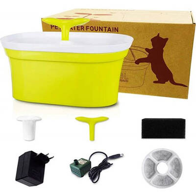 EuroGold Çift Çıkışlı Otomatik Kedi Su Kabı 2000ml EuroGold Çift Çıkışlı Otomatik Kedi Su Kabı 2000ml
