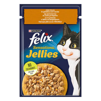 Felix Sensation Tavuk & Havuçlu Kedi Yaş Maması 85 Gr Felix Sensation Tavuk & Havuçlu Kedi Yaş Maması 85 Gr