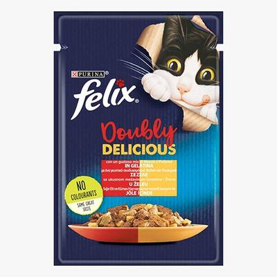 Felix Sığır Etli & Tavuklu Yetişkin Kedi Konservesi 85 Gr Felix Sığır Etli & Tavuklu Yetişkin Kedi Konservesi 85 Gr