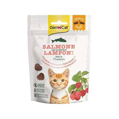 Gimcat Crunchy Snacks Salmon & Raspberry Tahılsız Kedi Ödülü 50 Gr Gimcat Crunchy Snacks Salmon & Raspberry Tahılsız Kedi Ödülü 50 Gr