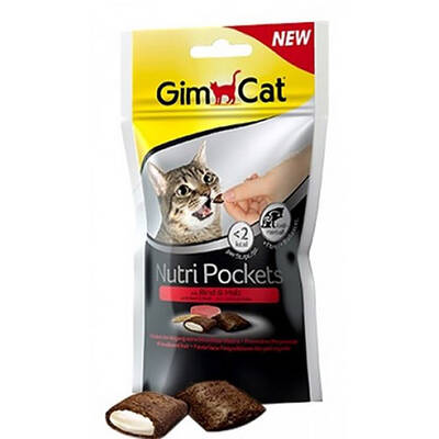 Gimcat Kedi Ödül Tableti Nutri Pockets Biftek Malt 60gr Gimcat Kedi Ödül Tableti Nutri Pockets Biftek Malt 60gr