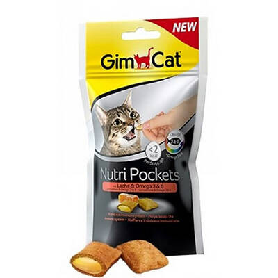 Gimcat Nutripockets Somonlu ve Omega 3x6 Kedi Ödülü 60 Gr Gimcat Nutripockets Somonlu ve Omega 3x6 Kedi Ödülü 60 Gr