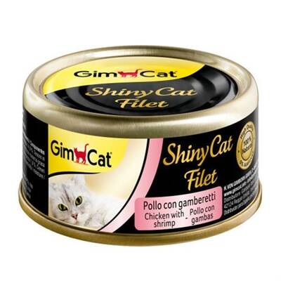 Gimcat Shinycat Kıyılmış Fileto Öğünlük Kedi Konservesi Tavuklu ve Karidesli 70 gr Gimcat Shinycat Kıyılmış Fileto Öğünlük Kedi Konservesi Tavuklu ve Karidesli 70 gr