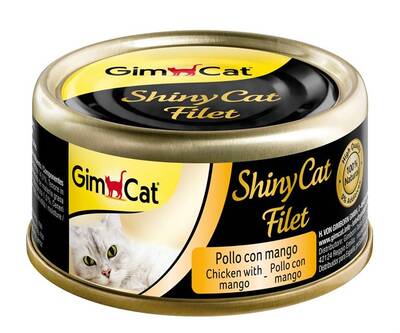 Gimcat Shinycat Kıyılmış Fileto Öğünlük Kedi Konservesi Tavuklu ve Mangolu 70 gr Gimcat Shinycat Kıyılmış Fileto Öğünlük Kedi Konservesi Tavuklu ve Mangolu 70 gr