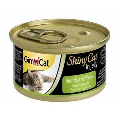Gimcat Shinycat Tavuklu Papayalı 70gr Gimcat Shinycat Tavuklu Papayalı 70gr