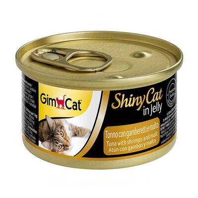 GimCat Shinycat Ton Balıklı ve Karidesli Malt Özlü Kedi Konservesi 70 gr GimCat Shinycat Ton Balıklı ve Karidesli Malt Özlü Kedi Konservesi 70 gr