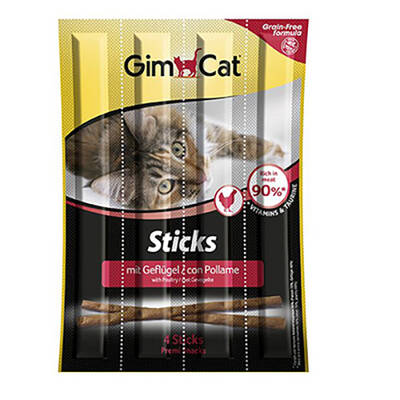 Gimcat Sticks Tavuklu Ciğerli Kedi Ödül Çubukları20Gr Gimcat Sticks Tavuklu Ciğerli Kedi Ödül Çubukları20Gr