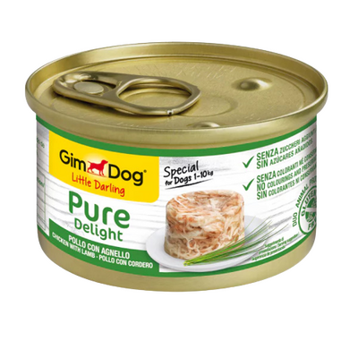 GimDog Pure Delight Jöle İçinde Parça Tavuklu ve Kuzulu Yetişkin Köpek Konservesi 85 Gr GimDog Pure Delight Jöle İçinde Parça Tavuklu ve Kuzulu Yetişkin Köpek Konservesi 85 Gr