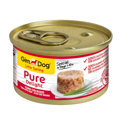 GimDog Pure Delight Jöle İçinde Parça Ton Balıklı ve Biftekli Yetişkin Köpek Konservesi 85 Gr GimDog Pure Delight Jöle İçinde Parça Ton Balıklı ve Biftekli Yetişkin Köpek Konservesi 85 Gr