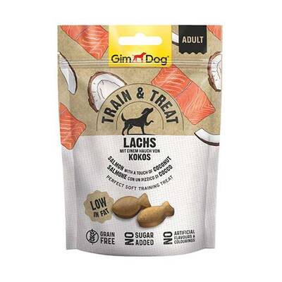 GimDog Train Treat Somon Hindistan Cevizi Köpek Ödülü 125 Gr GimDog Train Treat Somon Hindistan Cevizi Köpek Ödülü 125 Gr