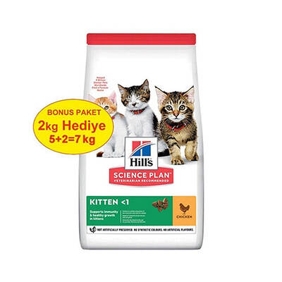Hills Kitten Tavuklu Yavru Kedi Maması 5+2 Kg Hills Kitten Tavuklu Yavru Kedi Maması 5+2 Kg