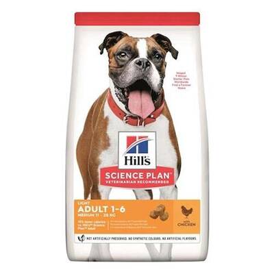 Hills Light Orta Irk Tavuklu Diyet Köpek Maması 14 Kg Hills Light Orta Irk Tavuklu Diyet Köpek Maması 14 Kg