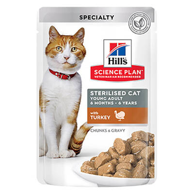 Hills Sterilised Hindili Pouch Kısırlaştırılmış Kedi Konservesi 85 Gr Hills Sterilised Hindili Pouch Kısırlaştırılmış Kedi Konservesi 85 Gr