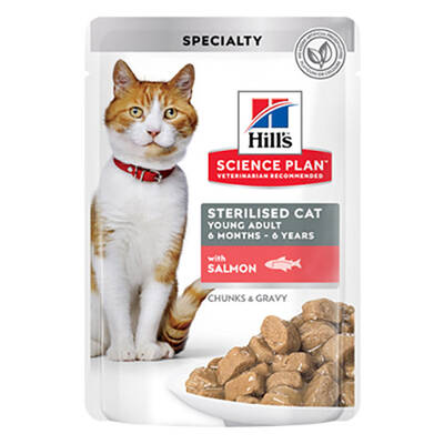 Hills Sterilised Somonlu Pouch Kısırlaştırılmış Kedi Konservesi 85 Gr Hills Sterilised Somonlu Pouch Kısırlaştırılmış Kedi Konservesi 85 Gr