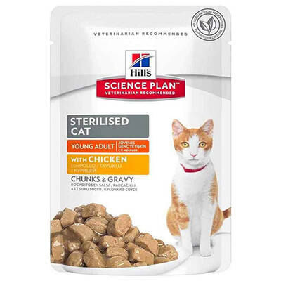 Hills Sterilised Tavuklu Pouch Kısırlaştırılmış Kedi Konservesi 85 Gr Hills Sterilised Tavuklu Pouch Kısırlaştırılmış Kedi Konservesi 85 Gr
