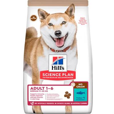 Hill's SCIENCE PLAN No Grain Ton Balıklı Orta Irk ahılsız Yetişkin Köpek Maması 2,5kg Hill's SCIENCE PLAN No Grain Ton Balıklı Orta Irk ahılsız Yetişkin Köpek Maması 2,5kg