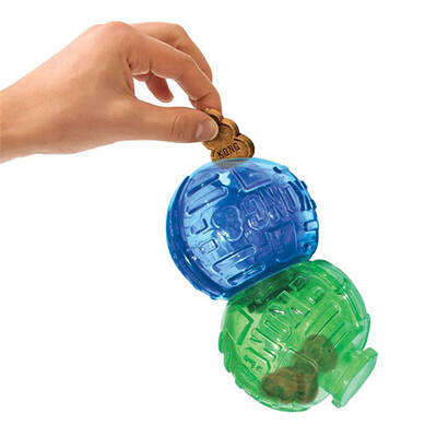 Kong Ödüllü Köpek Oyuncağı, Çift Top Lock-It 14cm Kong Ödüllü Köpek Oyuncağı, Çift Top Lock-It 14cm