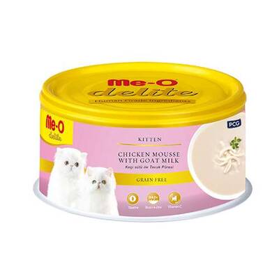 Meo Delite Tahılsız Keçi Sütlü ve Tavuklu Yavru Kedi Konservesi 80 Gr Meo Delite Tahılsız Keçi Sütlü ve Tavuklu Yavru Kedi Konservesi 80 Gr