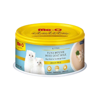 Meo Delite Tahılsız Keçi Sütlü ve Ton Balıklı Yavru Kedi Konservesi 80 Gr Meo Delite Tahılsız Keçi Sütlü ve Ton Balıklı Yavru Kedi Konservesi 80 Gr