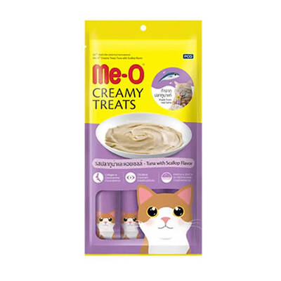 Meo Kremalı Ton Balık Ve Deniz Taraklı Kedi Sıvı Ödül Maması 4x15 Gr Meo Kremalı Ton Balık Ve Deniz Taraklı Kedi Sıvı Ödül Maması 4x15 Gr