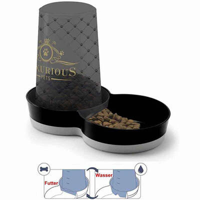 Moderna Trendy Luxurious Hazneli Mama Kabı Siyah 3,79 Lt Moderna Trendy Luxurious Hazneli Mama Kabı Siyah 3,79 Lt