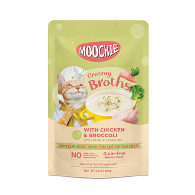 Moochie Çorba Kedi Ödülü Tavuk-Brokoli 40 Gr Moochie Çorba Kedi Ödülü Tavuk-Brokoli 40 Gr