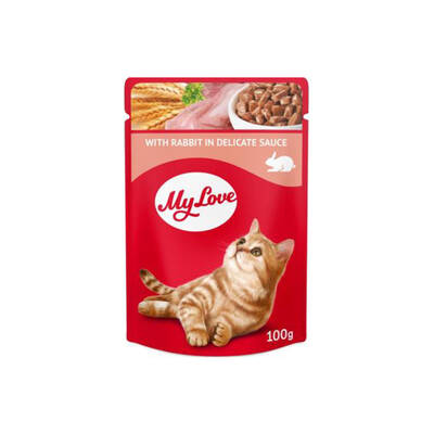 My Love Sos İçinde Tavşan Etli Pouch Kedi Maması 100 Gr My Love Sos İçinde Tavşan Etli Pouch Kedi Maması 100 Gr