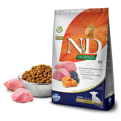N&D Pumpkin Bal Kabaklı Kuzulu ve Yaban Mersinli Küçük Irk Tahılsız Yavru Köpek Maması 2,5 Kg N&D Pumpkin Bal Kabaklı Kuzulu ve Yaban Mersinli Küçük Irk Tahılsız Yavru Köpek Maması 2,5 Kg