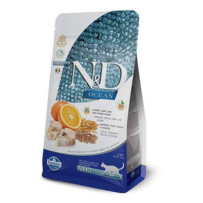 N&D Düşük Tahıllı Morina Balık ve Portakallı Kedi Maması 10 Kg N&D Düşük Tahıllı Morina Balık ve Portakallı Kedi Maması 10 Kg